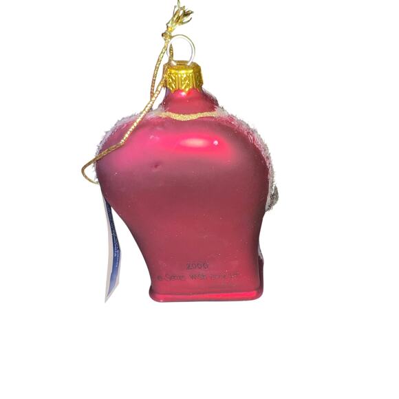 Vintage Wish Book Holiday Sears 2000 Santa glass ornament reading to children 5" - Picture 3 of 7